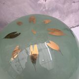 Globe table lamp in green opaline
