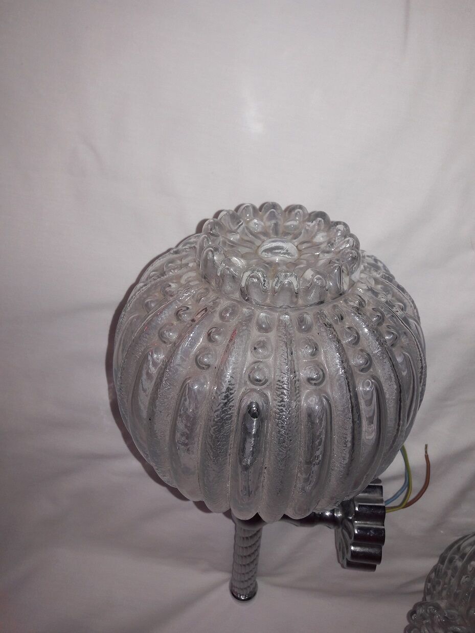 Pair of high-end chrome metal flare wall light  design