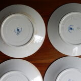 5 assiettes plates 1739 Rouen
