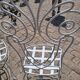 Serie de chaises de jardin en metal