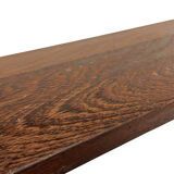 Minimalist vintage sofa design in wengé wood small solid bench