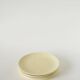 Set of 5 dessert plates, woven effect, butter yellow, Salins, 1950