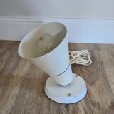 Old white metal lamp 70s works