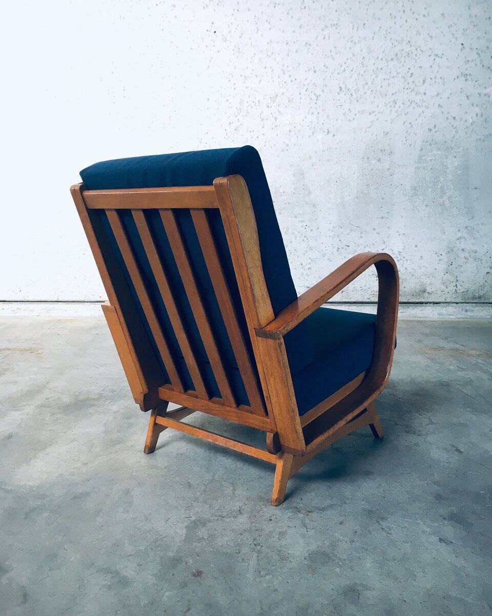 Mid-Century Modern Bentwood Lounge Chairs, Belgium, 1950s, Set of 2