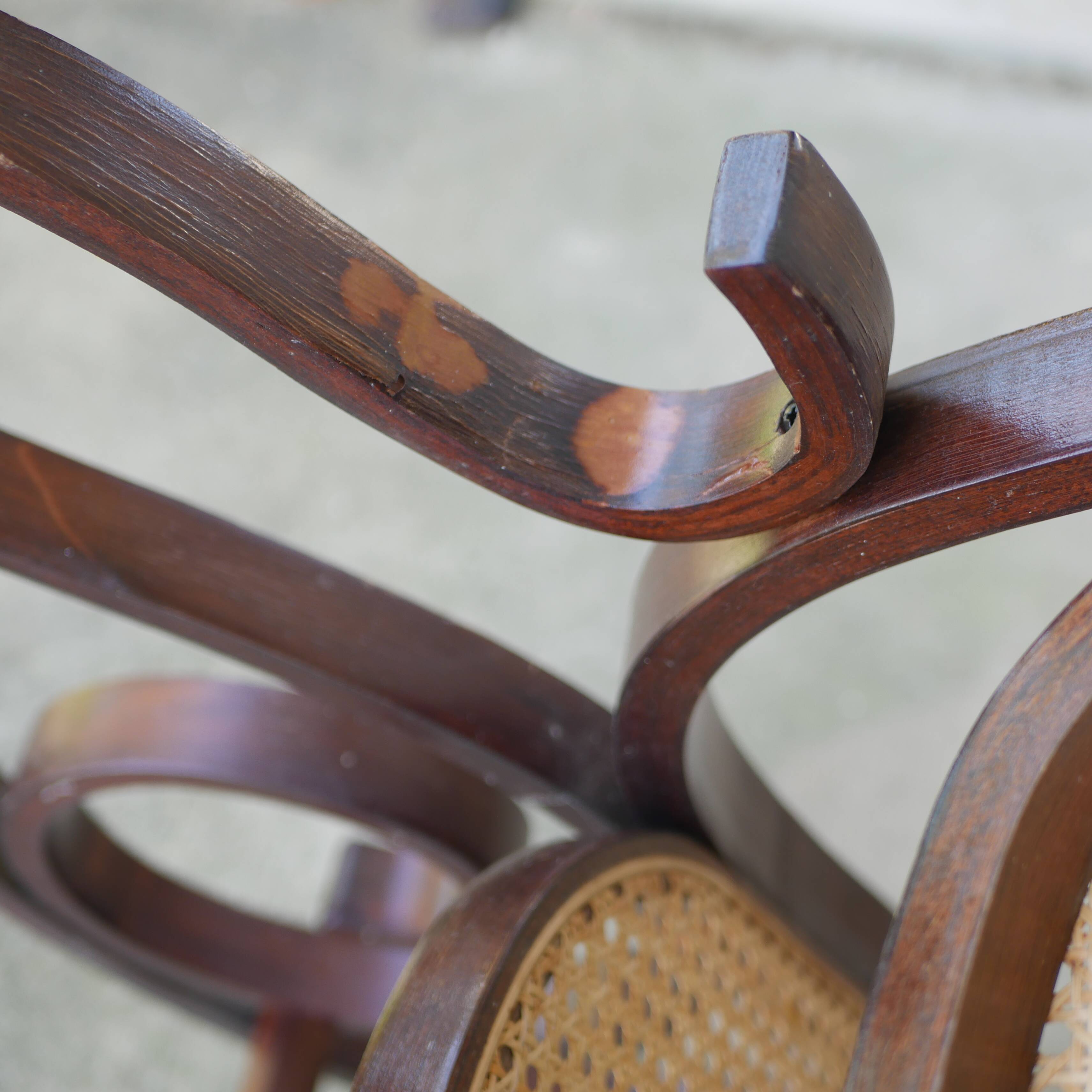 Wooden rocking chair and canning