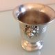 Medicis egg cup in silver metal