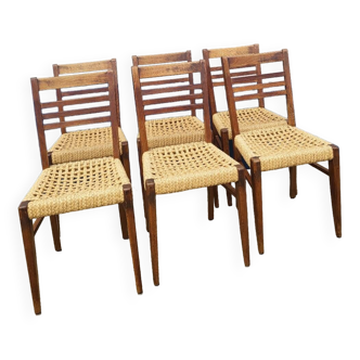 6 chaises Vibo Vesoul années 50