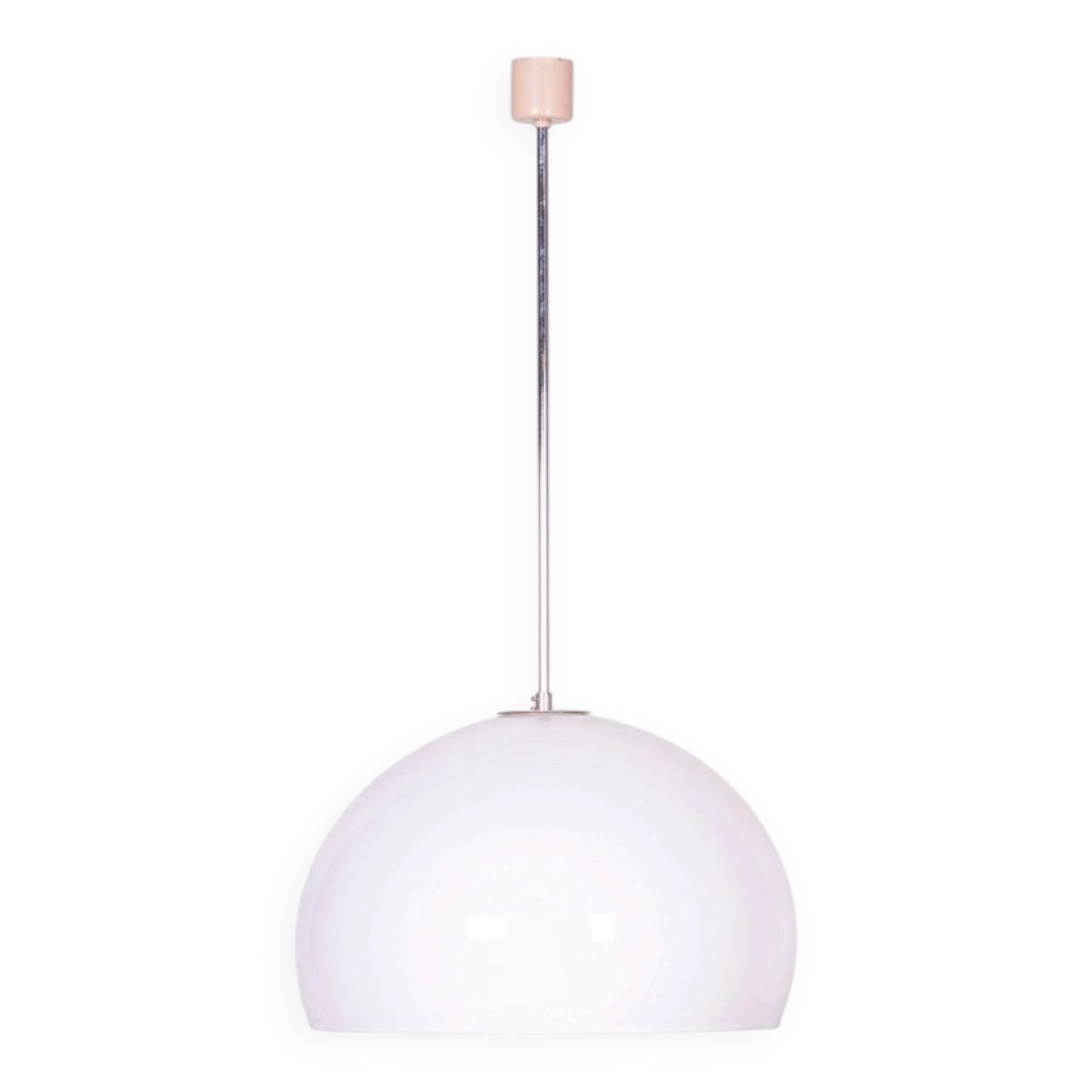 Mid-Century Chrome Chandelier by Guzzini for Meblo, Italy, 1970s