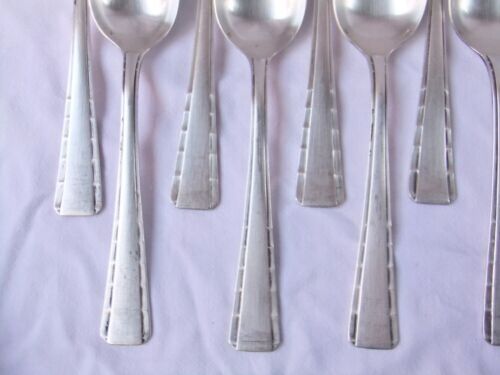 Spoons Ercuis silver metal covered service hallmark art deco