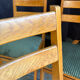 Set of 4 vintage chairs in wood and corduroy – 1950s/60s