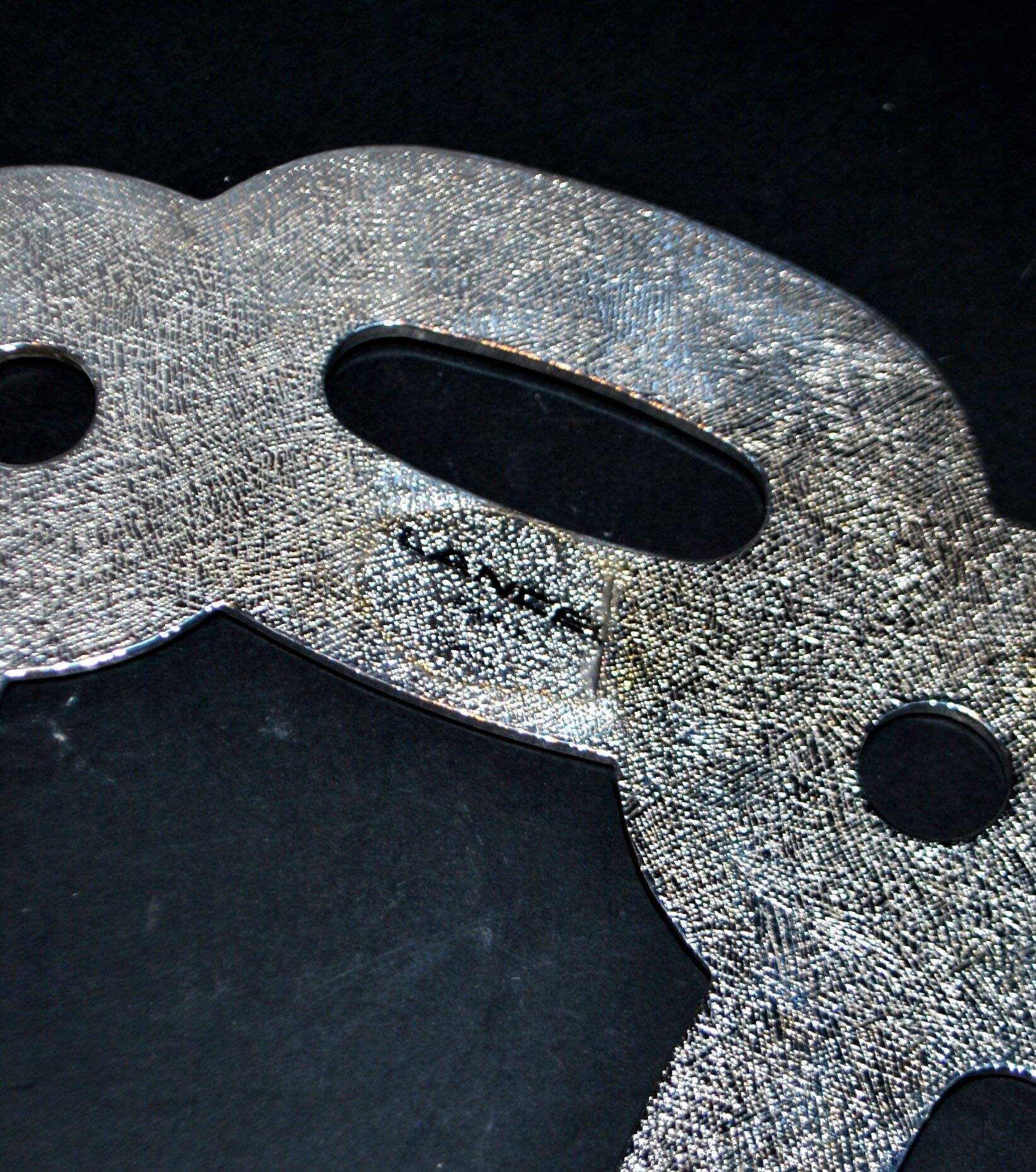 LANCEL silver-plated metal trivet with "Lancel Paris" label, vintage 1970s