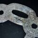 LANCEL silver-plated metal trivet with "Lancel Paris" label, vintage 1970s