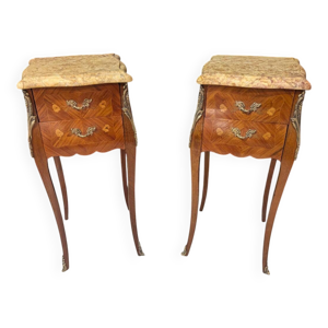 Paire De Chevets Louis - marqueterie