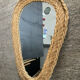 Woven wicker mirror from the 1960s