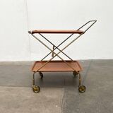 Mid-Century Teak and Metal Folding Bar by Silva Denmark, 1960s