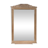 Art Deco mirror bevelled raw oak 1930