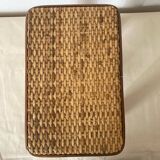 Vintage rattan low stools