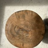 Solid wood side table (monoxyl) organic shape natural color