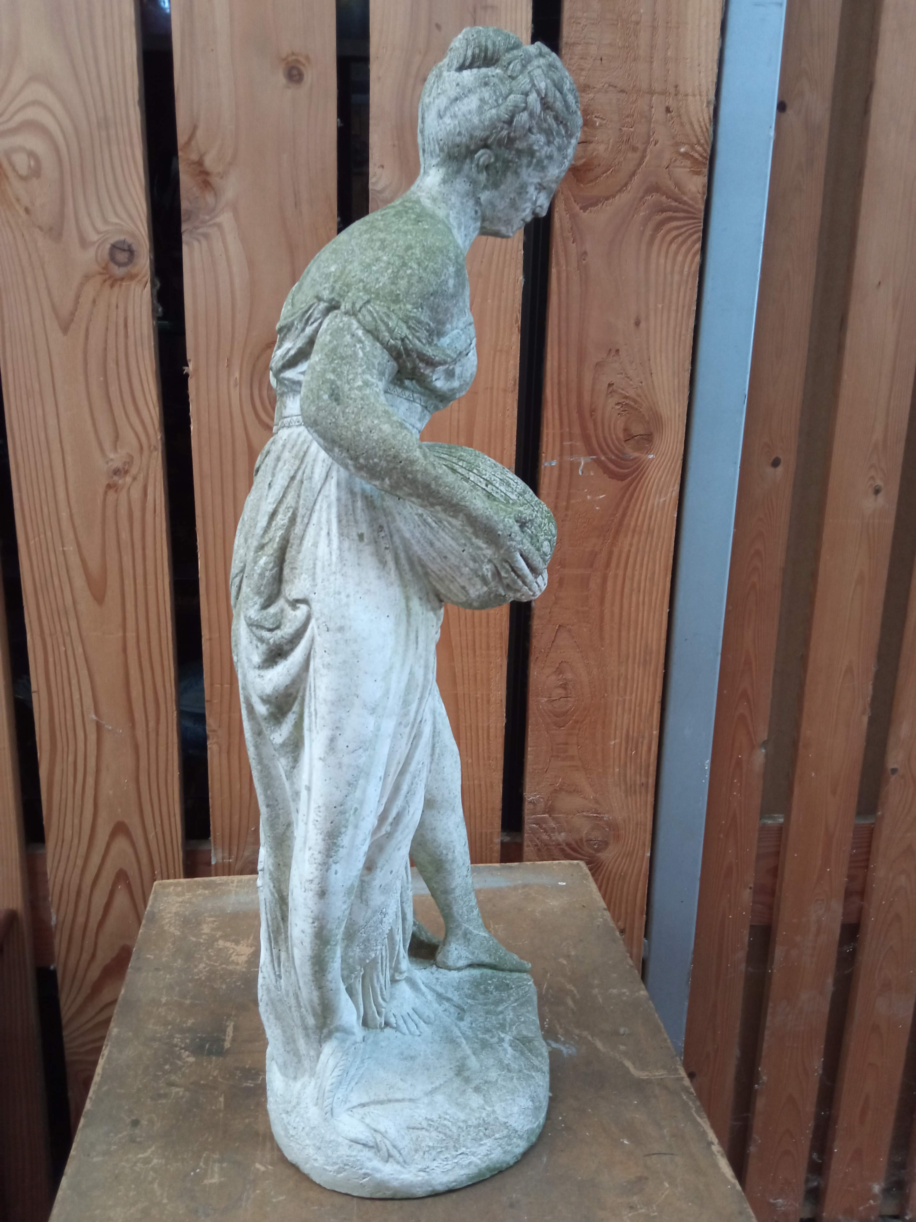 Reconstructed stone garden statue