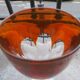 Baccarat crystal wine glass 12cl model Genova lined Amber ground base