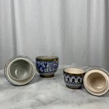 Ensemble 4 jarres marocaines Jobbanas - Céramique bleue de Fès