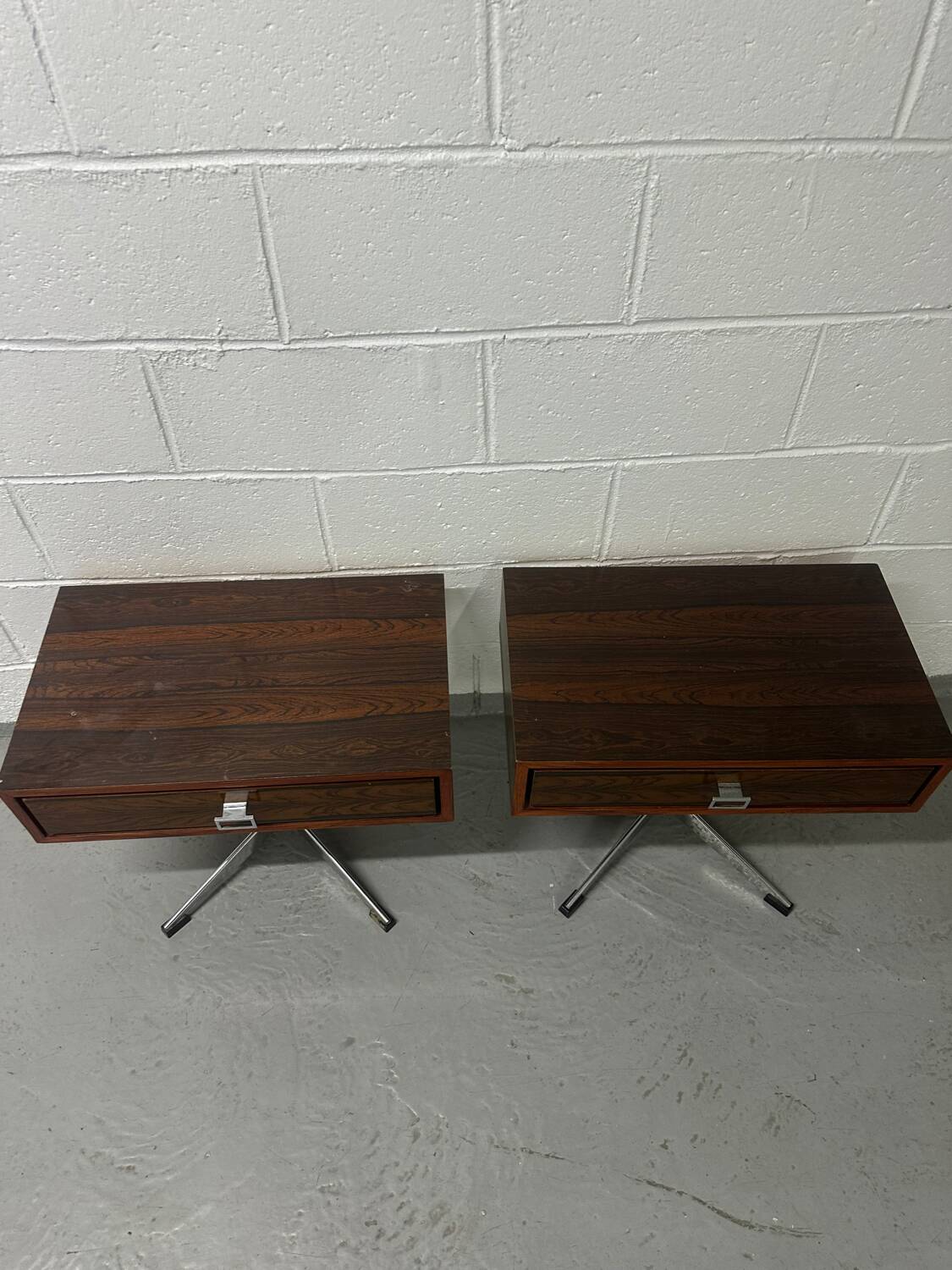 Paire de chevets vintage Palissandre de Rio