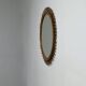Large mirror from the 1950s. Made of bamboo. Vintage design in the Bonacina style.