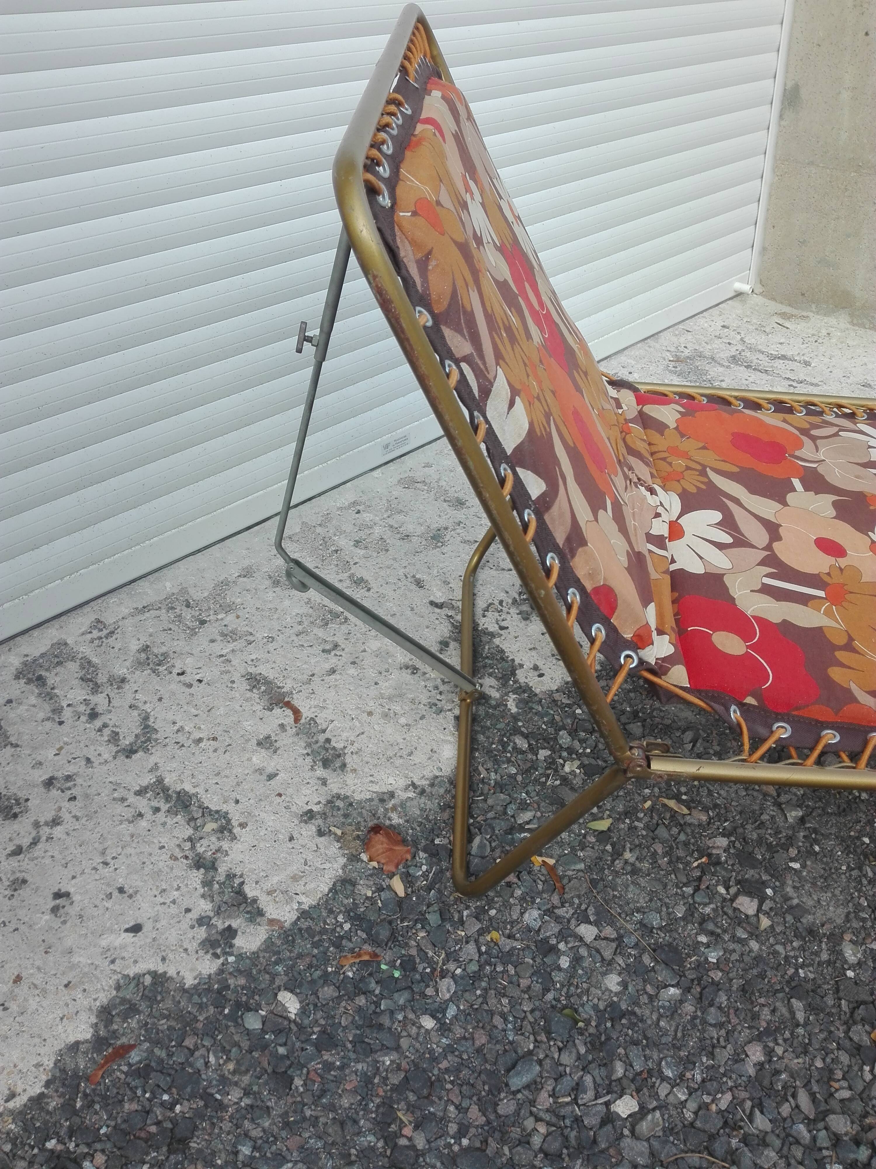 Chair long transat lafuma vintage 70s