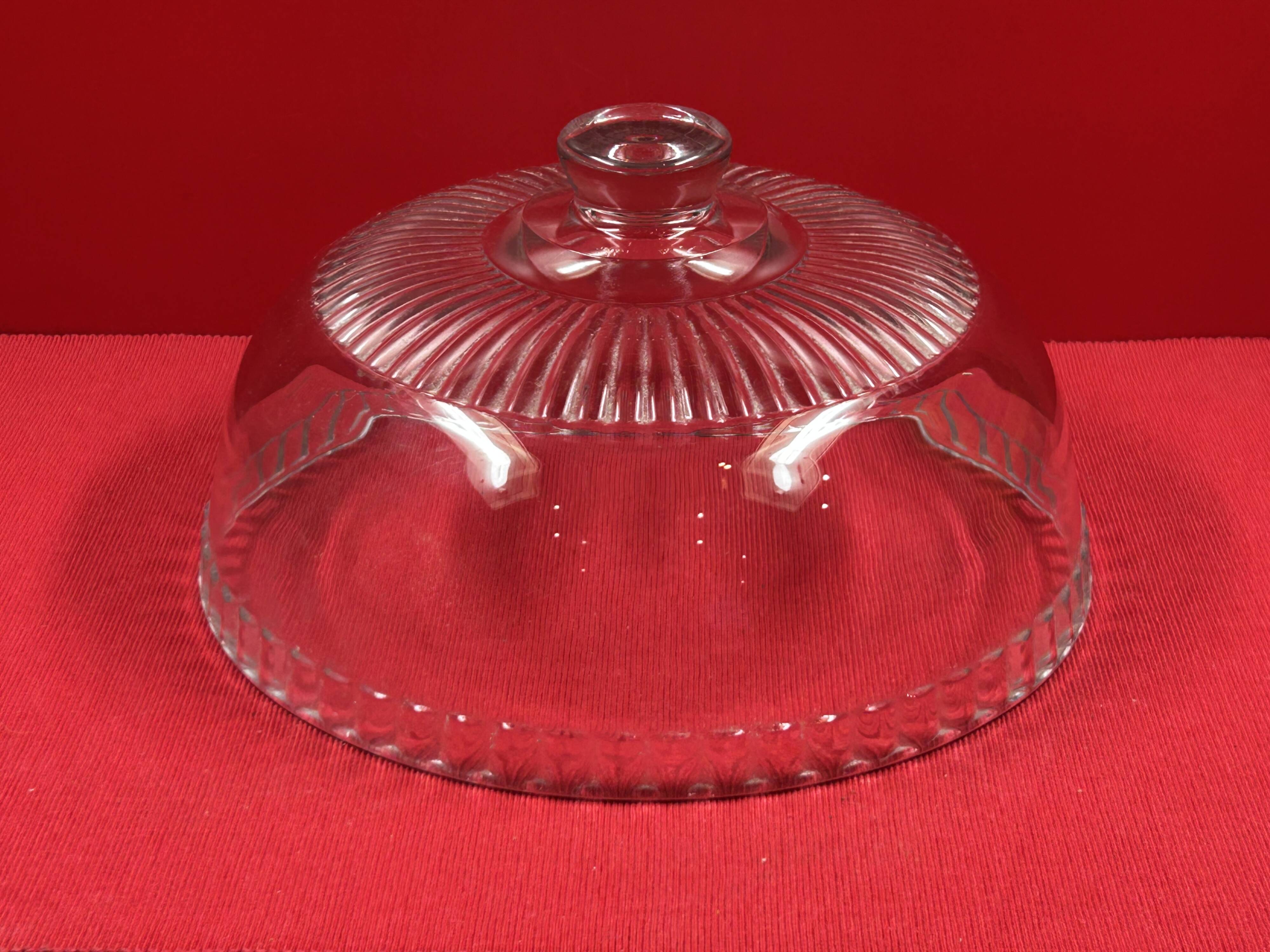 Cloche à fromage ancienne en verre