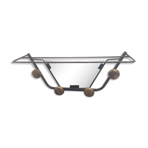 Patère avec miroir et porte chapeaux