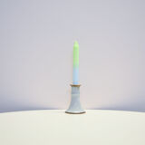 Danish vintage lightgreen ceramic candlestick Desiree