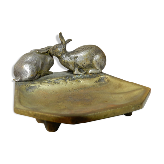 Vide-poches en bronze d'époque XIXe siècle signé Albert MARIONNET (1852-1910).