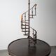 French Floor Lamp with Spiral Staircase, iron and brass, Mid-Century