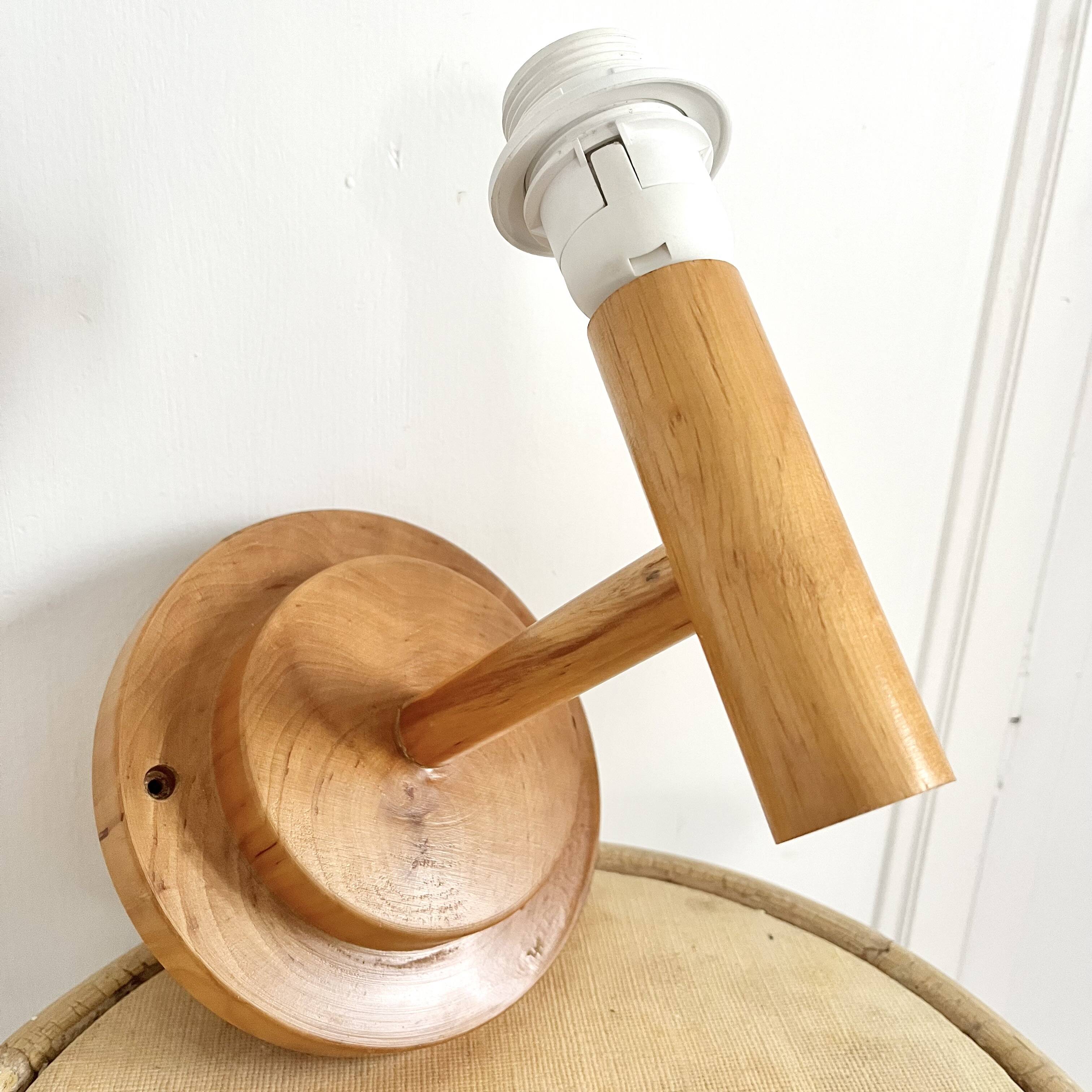 Wooden wall light Italy IMT 80s