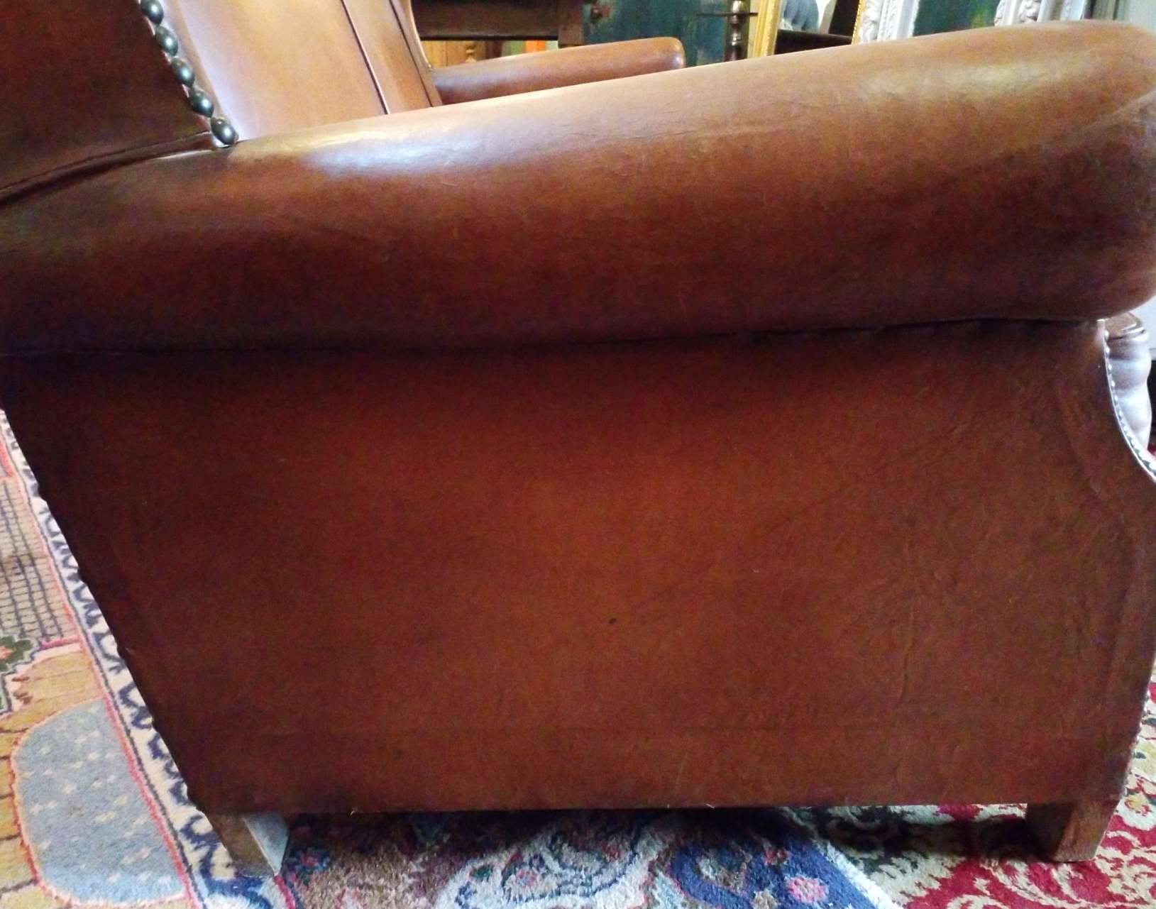Leather club sofa