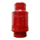 Red pottery vase Rimini Italian from the mid-century by Aldo Londi for Bitossi, 1960s.