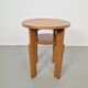 Art Deco Round Oak Side Table, 1930s