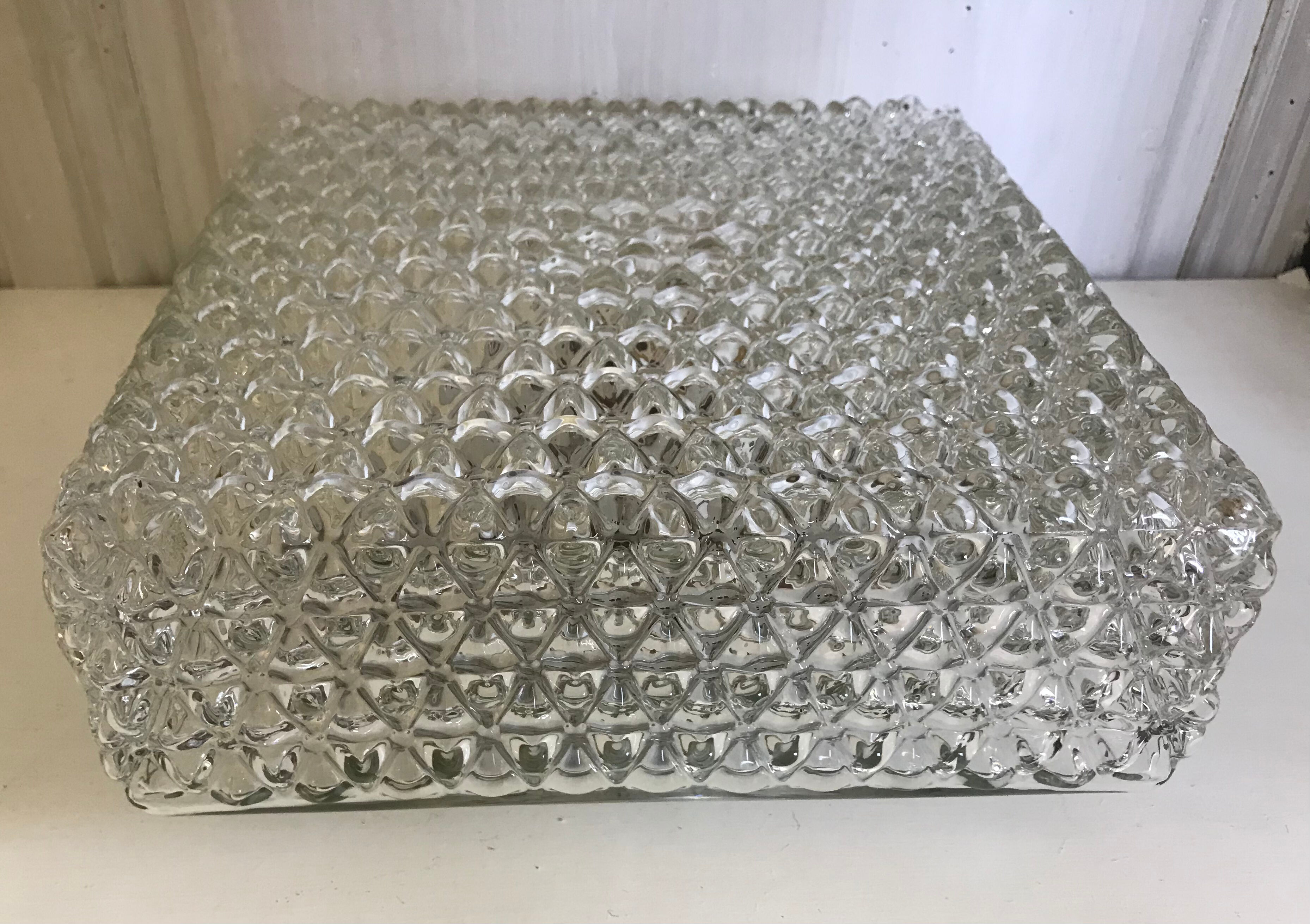 Glass ceiling light 23x23