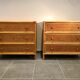 Commodes vintage, cannage en rotin