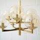 Brass chandeliers from Kaiser, Germany 1960