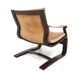 Scandinavian Nelo leather armchair, Norway, 1980