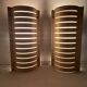 Pair of vintage 90s Strimma bent wood wall lights from Ikea