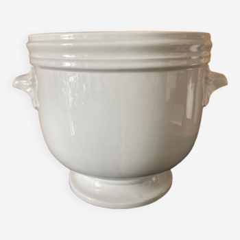 Cache pot porcelaine blanche