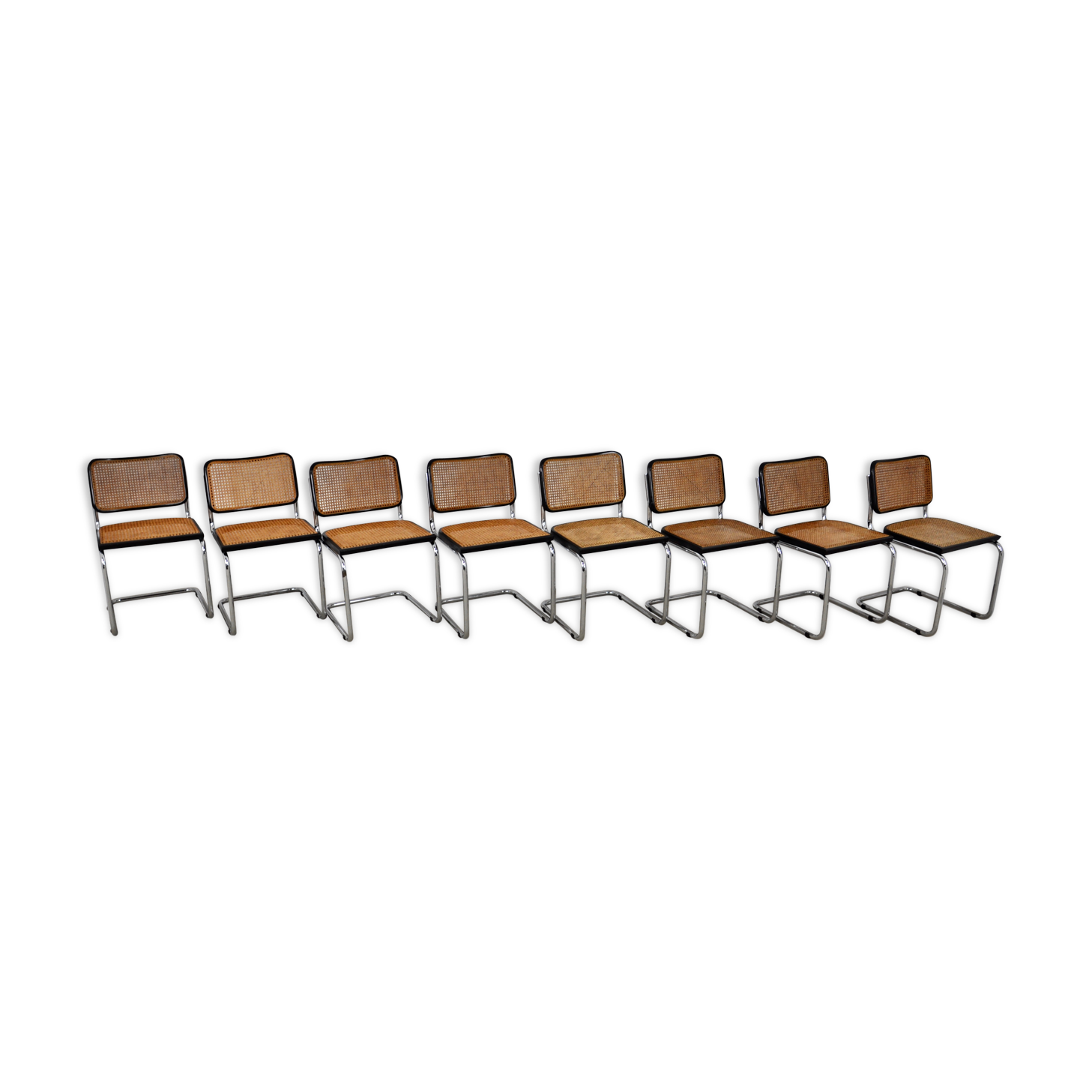 Knoll International Dinning chairs by Marcel Breuer 1980S Set8