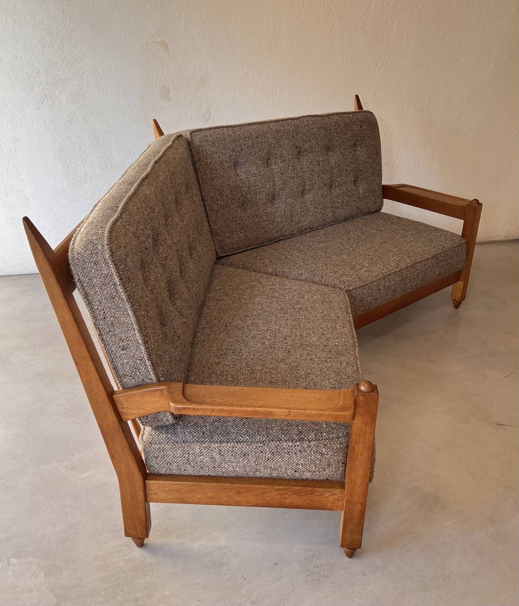Corner bench by Guillerme and Chambron for Your House, France 60s