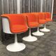 Fiberglass swivel dining chair by TopForm 1970s Netherlands, set of 4