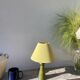Italian green turned wood lamp, 1980