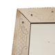 Large Venetian mirror, pink glass with engraved flowers, 77 cm
