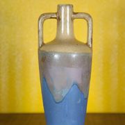 Flamed glazed stoneware bottle, Fournier Demars St-Amand alcohol bottle, amphora vase