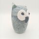 Vintage Scandinavian Glass Owl Statuette Denmark Sulphur 70s 80s